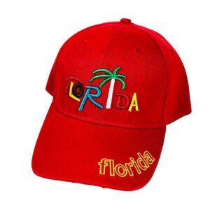 Florida Vacation Hat Baseball Cap Embroidered Spellout Travel Destination